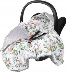 Одеяло с капюшоном на автокресло Babymam, 80x80 cm, gray цена и информация | Аксессуары для автокресел | pigu.lt