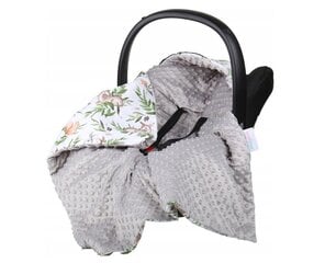 Одеяло с капюшоном на автокресло Babymam, 80x80 cm, gray цена и информация | Аксессуары для автокресел | pigu.lt