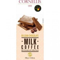 Kavos skonio šokoladas Cornellis Milk Coffee, 100 g kaina ir informacija | Saldumynai | pigu.lt