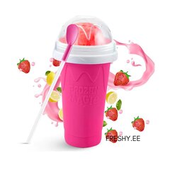 Стакан для приготовления ледяных напитков Slushy Cup Frozen Magic, розовый цена и информация | Стаканы, фужеры, кувшины | pigu.lt
