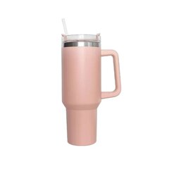 Стакан Fresh Juice Freshy Cup Traveller с трубочкой, пастельно-розовый, 1,2 л цена и информация | Термосы, термокружки | pigu.lt