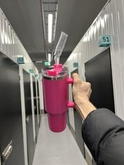 Стакан Fresh Juice Freshy Cup Traveller с трубочкой, пастельно-розовый, 1,2 л цена и информация | Термосы, термокружки | pigu.lt