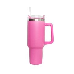 Стакан Fresh Juice Freshy Cup Traveller с трубочкой, пастельно-розовый, 1,2 л цена и информация | Термосы, термокружки | pigu.lt