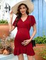 Suknelė nėščiosioms Clearlove, raudona цена и информация | Suknelės | pigu.lt