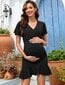 Suknelė nėščiosioms Clearlove, juoda kaina ir informacija | Suknelės | pigu.lt
