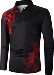 Мужская дышащая рубашка-поло с длинными рукавами SwissWell, черная цена и информация | Рубашка мужская | pigu.lt