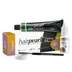 Набор для окрашивания ресниц/бровей HAIRPEARL Tinting Kit Mini, Raven Black цена и информация | Карандаши, краска для бровей | pigu.lt