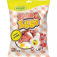 Vaisiniai guminukai Woogie Ham & Eggs, 200 g kaina ir informacija | Saldumynai | pigu.lt