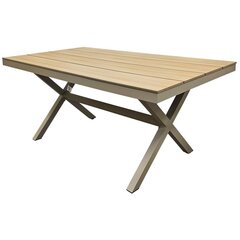 Stalas Besk, 160x90 cm, rudas kaina ir informacija | Lauko stalai, staliukai | pigu.lt