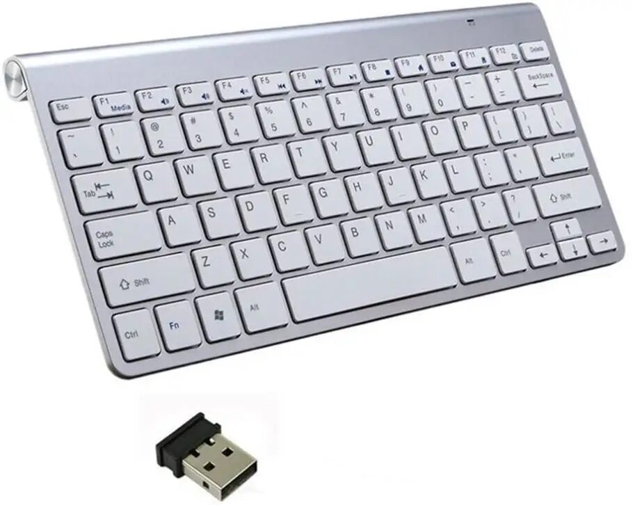 Belaidė klaviatūra kompiuteriui ir smart TV, PIKI K-1000, sidabrinė цена и информация | Klaviatūros | pigu.lt