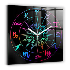 Sieninis laikrodis Spalvingi Zodiako Ženklai цена и информация | Часы | pigu.lt
