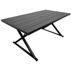 Stalas Besk, 165x100 cm, juodas kaina ir informacija | Lauko stalai, staliukai | pigu.lt