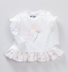 Marškinėliai mergaitėms Nini ABN-2281, balti kaina ir informacija | Marškinėliai kūdikiams | pigu.lt