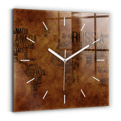 Sieninis laikrodis Šalių Žemėlapis Ir Vardai kaina ir informacija | Laikrodžiai | pigu.lt