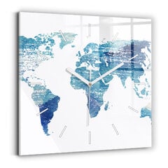 Sieninis laikrodis Pasaulio Žemėlapis kaina ir informacija | Laikrodžiai | pigu.lt