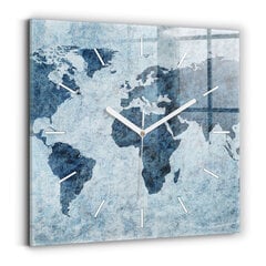 Sieninis laikrodis Dažytas Pasaulio Žemėlapis цена и информация | Часы | pigu.lt