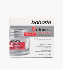 Veido kremas Babaria Botox Effect Total Lift Face Cream, 50ml kaina ir informacija | Veido kremai | pigu.lt