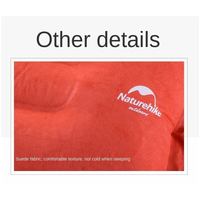 Pripučiama aksominė pagalvė Naturehike, 42x28x12cm, ruda kaina ir informacija | Pripučiamos ir paplūdimio prekės | pigu.lt