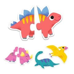 Dviejų dalių dėlionės - Dinozaurai (20 vnt.), Djeco DJ08263 kaina ir informacija | Žaislai kūdikiams | pigu.lt