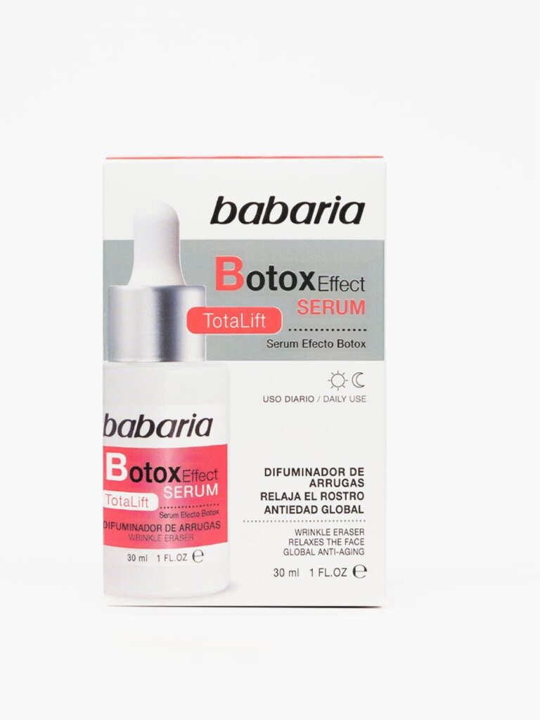 Veido serumas Babaria Botox Effect Total Lift Serum, 30ml kaina ir informacija | Veido aliejai, serumai | pigu.lt