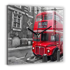 Sieninis laikrodis Raudonas Dviaukštis Autobusas kaina ir informacija | Laikrodžiai | pigu.lt