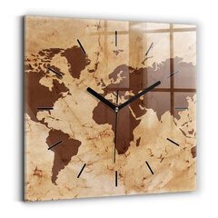Sieninis laikrodis Vintažinis Pasaulio Žemėlapis kaina ir informacija | Laikrodžiai | pigu.lt