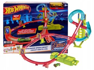 Lenktynių Trasa Hot Wheels Neon Speeders HPC07 цена и информация | Игрушки для мальчиков | pigu.lt