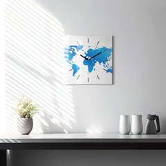 Sieninis laikrodis Pasaulio Žemėlapis kaina ir informacija | Laikrodžiai | pigu.lt