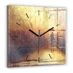 Sieninis laikrodis Moteris Su Skėčiu kaina ir informacija | Laikrodžiai | pigu.lt