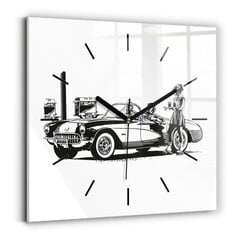 Sieninis laikrodis Retro Iliustracija kaina ir informacija | Laikrodžiai | pigu.lt
