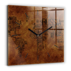 Sieninis laikrodis Šalių Žemėlapis Ir Vardai kaina ir informacija | Laikrodžiai | pigu.lt