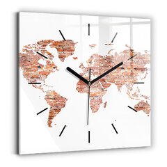 Sieninis laikrodis Senas Plytų Žemėlapis цена и информация | Часы | pigu.lt