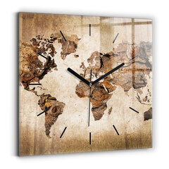 Sieninis laikrodis Vintažinis Pasaulio Žemėlapis цена и информация | Часы | pigu.lt