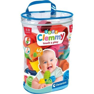 Minkštos kaladėlės kūdikiams Clementoni, 40 det. kaina ir informacija | Žaislai kūdikiams | pigu.lt