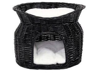 Плетеная лежанка для животных Lionto, черная, 55x39x43 см цена и информация | Лежаки, домики | pigu.lt