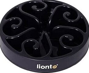 Lėto valgymo dubenėlis gyvūnams Lionto, 20 cm, juodas kaina ir informacija | Dubenėliai, dėžės maistui | pigu.lt