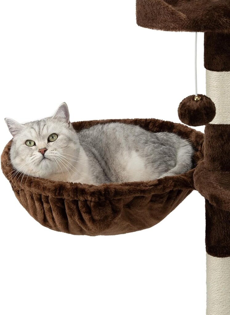 Pakabinamas guolis katėms Lionto, 40 cm, rudas kaina ir informacija | Draskyklės | pigu.lt