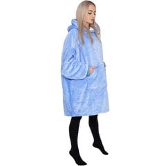 Одеяло с капюшоном большого размера hoodie blanket Springos HA7320, светло-голубое цена и информация | Одеяла | pigu.lt