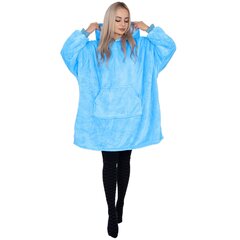 Одеяло с капюшоном большого размера hoodie blanket Springos HA7319, морской синий цена и информация | Одеяла | pigu.lt