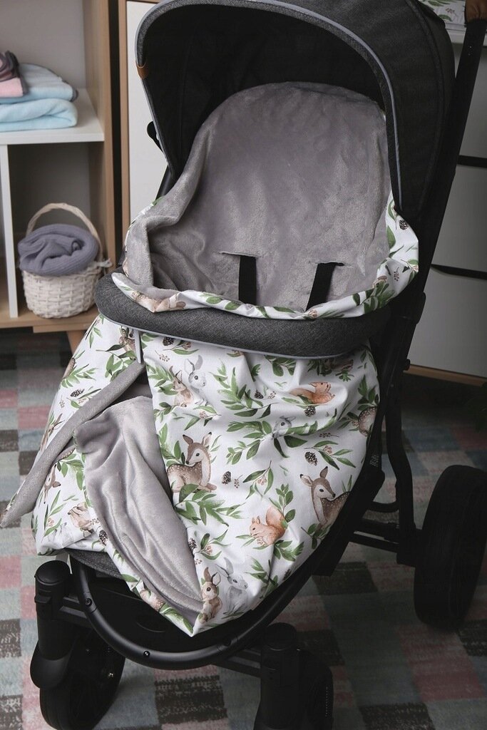 Antklodė automobilinei kėdutei Babymam, 100x100 cm, gray kaina ir informacija | Autokėdučių priedai | pigu.lt