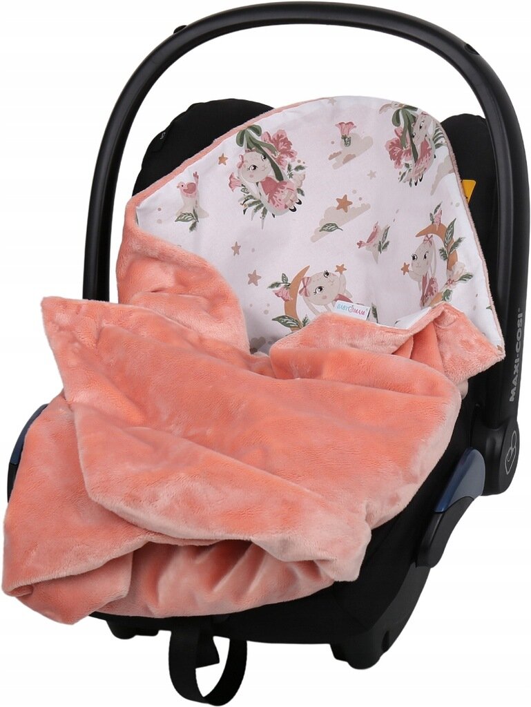Antklodė automobilinei kėdutei Babymam, 100x100 cm, pink kaina ir informacija | Autokėdučių priedai | pigu.lt