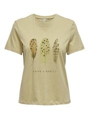 Marškinėliai moterims Only, smėlio spalvos kaina ir informacija | Marškinėliai moterims | pigu.lt