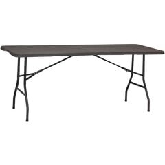 Stalas Saska Garden, juodas kaina ir informacija | Lauko stalai, staliukai | pigu.lt