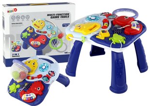 Edukacinis stalas 2in1 Sea Animals Basket Balls Lean Toys, mėlynas kaina ir informacija | Žaislai kūdikiams | pigu.lt