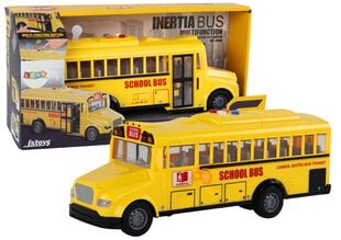 Žaislinis mokyklinis autobusas su garso ir šviesos efektais, geltonas kaina ir informacija | Žaislai berniukams | pigu.lt