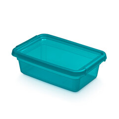 контейнер с крышкой и зажимами 19x28x9 см 3 л цена и информация | Посуда для хранения еды | pigu.lt