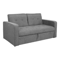 Sofa - lova Home4you Jorge, 162x89x85 cm, pilka kaina ir informacija | Sofos | pigu.lt