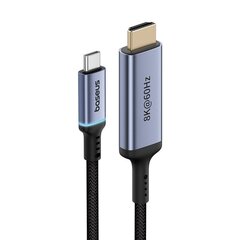 Adapter Baseus USB-C to HDMI High Definition 1.5m (black) цена и информация | Адаптеры, USB-разветвители | pigu.lt