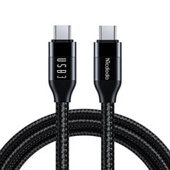 Cable USB-C to USB-C Mcdodo CA-7132, 100W, 1.2m (black) цена и информация | Кабели для телефонов | pigu.lt