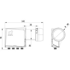 Спутниковый конвертер LNB QUAD ULTRA BLACK INVERTO IDLT-QDL412-ULTRA-OPN цена и информация | ТВ-антенны и аксессуары к ним | pigu.lt